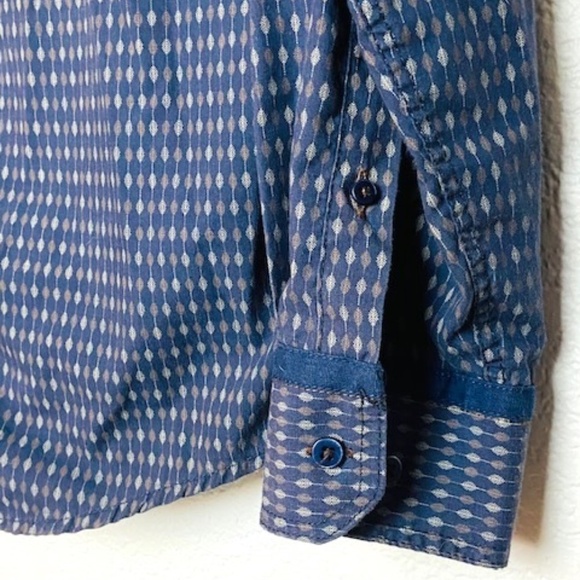 TRUE ROCK Mens Long Sleeve Button Down Shirt Large - Picture 3 of 5